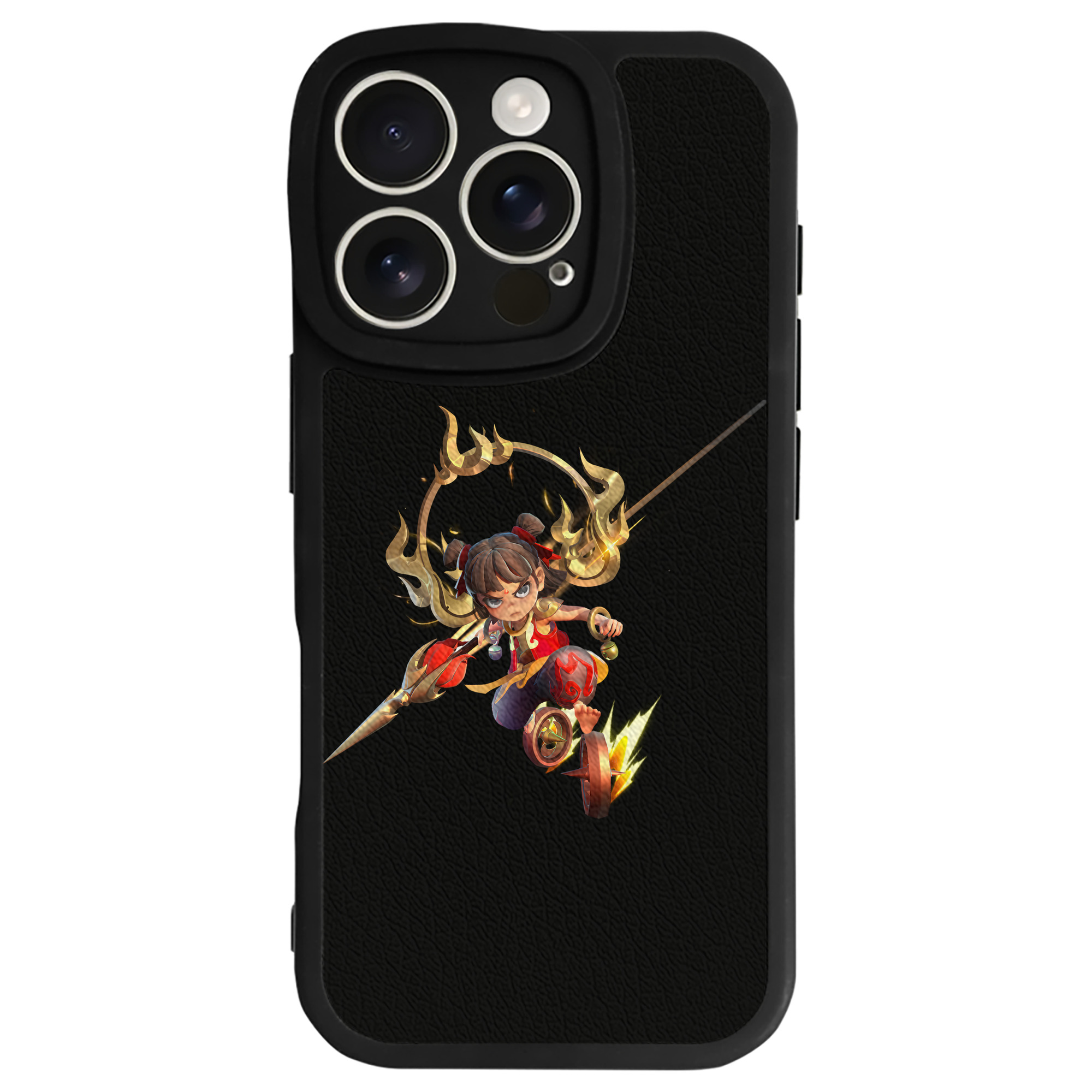 （画像用） Ne Zha 2 ナタ 魔童の大暴れ 【iPhone 16シリーズ対応】シリコンスマホケース（レザー調） 材質：シリコン